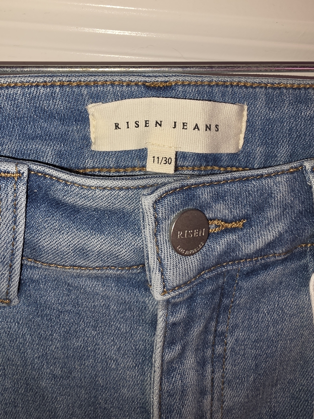 Risen Jeans High-Rise Light Blue Denim Jeans